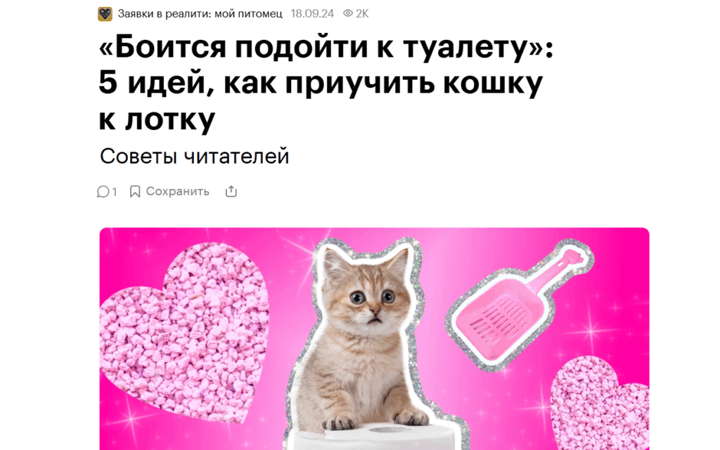 Пример удачного заголовка