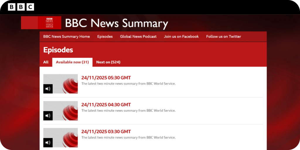 Короткие аудионовости - пример bite-size 